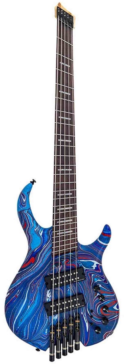 Sire M6H 5/BLSW Marcus Miller M6 Headless 5-String Active Basgitaar Blue Swirl
