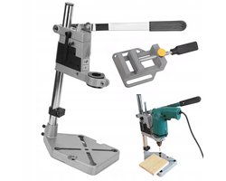 Boorstandaard voor Boormachine - 2-in-1 Kolomboor - Boorstatief - Kolomboormachine - 60 mm Diepte - Verticaal Boren - Aluminium - 38-43 mm - Voor Houtbewerking & Precisie Boringen & DIY