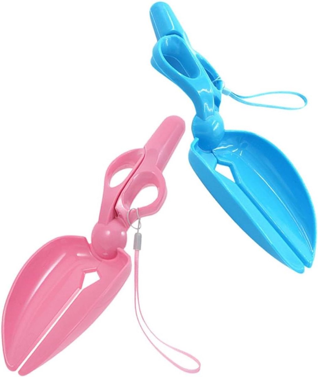 Huisdier Toilet Schep - Zwerfvuil Ophalen - Afval Verzamelen - Schaar Mechanisme - 25 cm - Diverse Kleuren