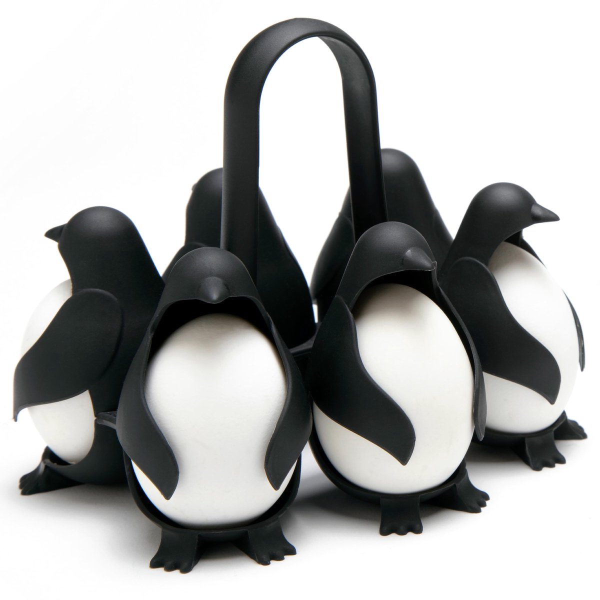 Eierkoker - 3-in-1 penguin keukenmodel voor zes eieren geschikt voor zacht en hardgekookt met kook koel en serveerrek