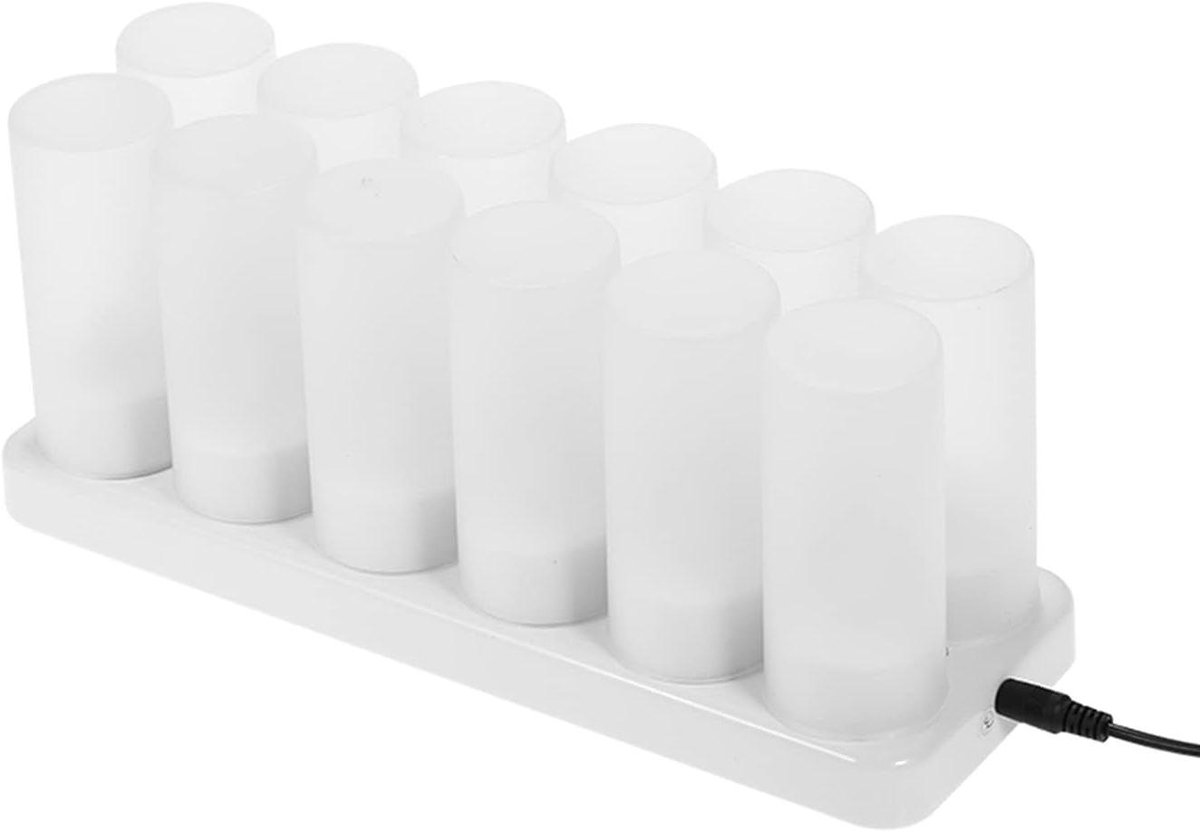 LED Kaarsen Set - Vlamloze Kaarsen Theelichtjes - Sfeer Creëren - Oplaadbaar met Afstandsbediening - 12 Stuks - Multicolor