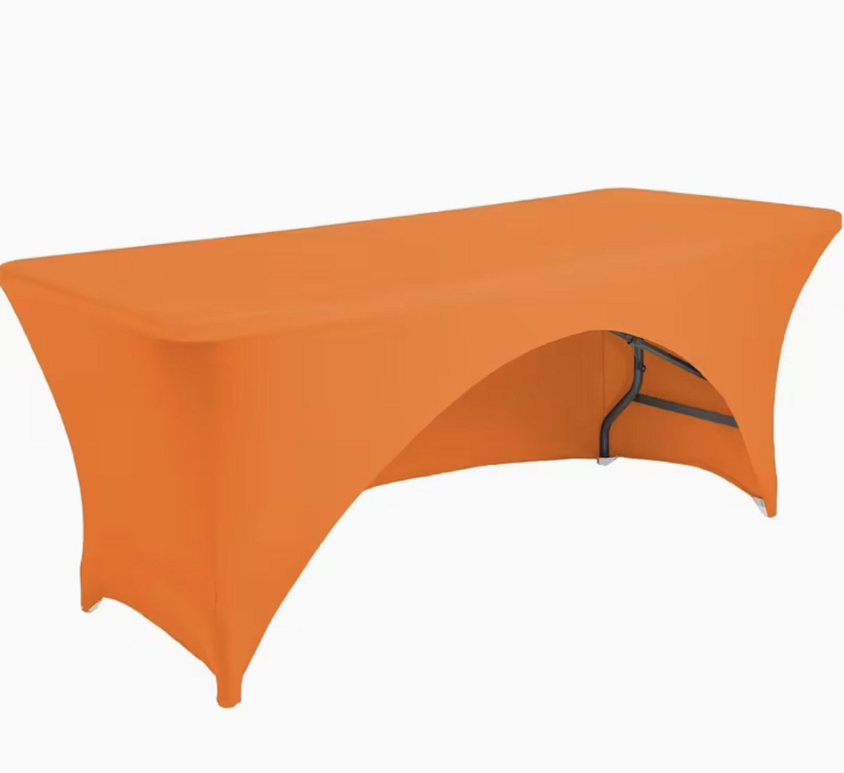 Scoby - Tafelrok - Tafelhoes - Stretch Tafelhoes - Table Cover - Spandex - Geschikt voor Tafels van 183 × 76 cm - Oranje