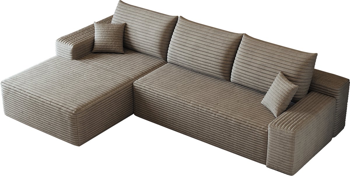 Camel 270cm Modular Ecksofa met L-förmige Chaiselongue - Comfortabel en Designvol