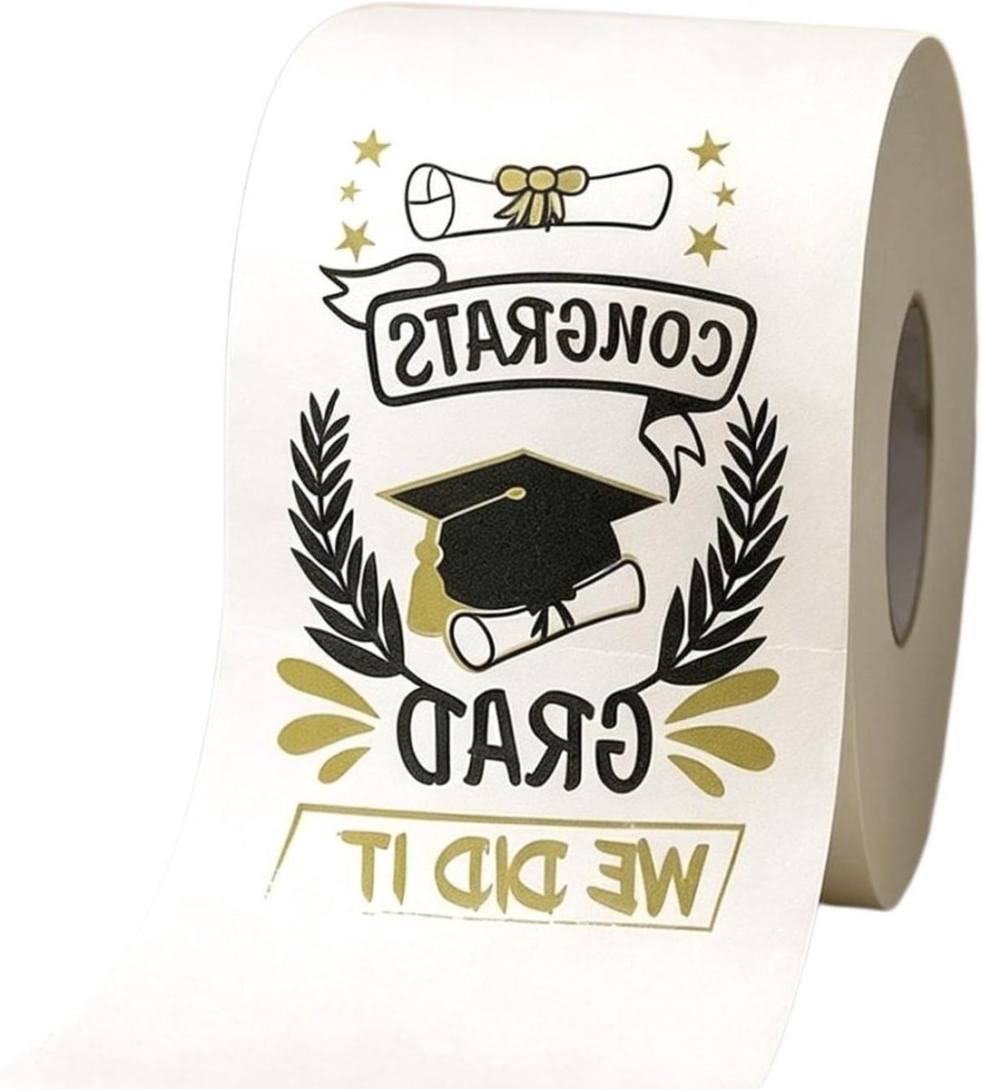Toiletpapier - Grappige print - Feestdecoratie - Heldere patronen - 150 vellen - Multicolor