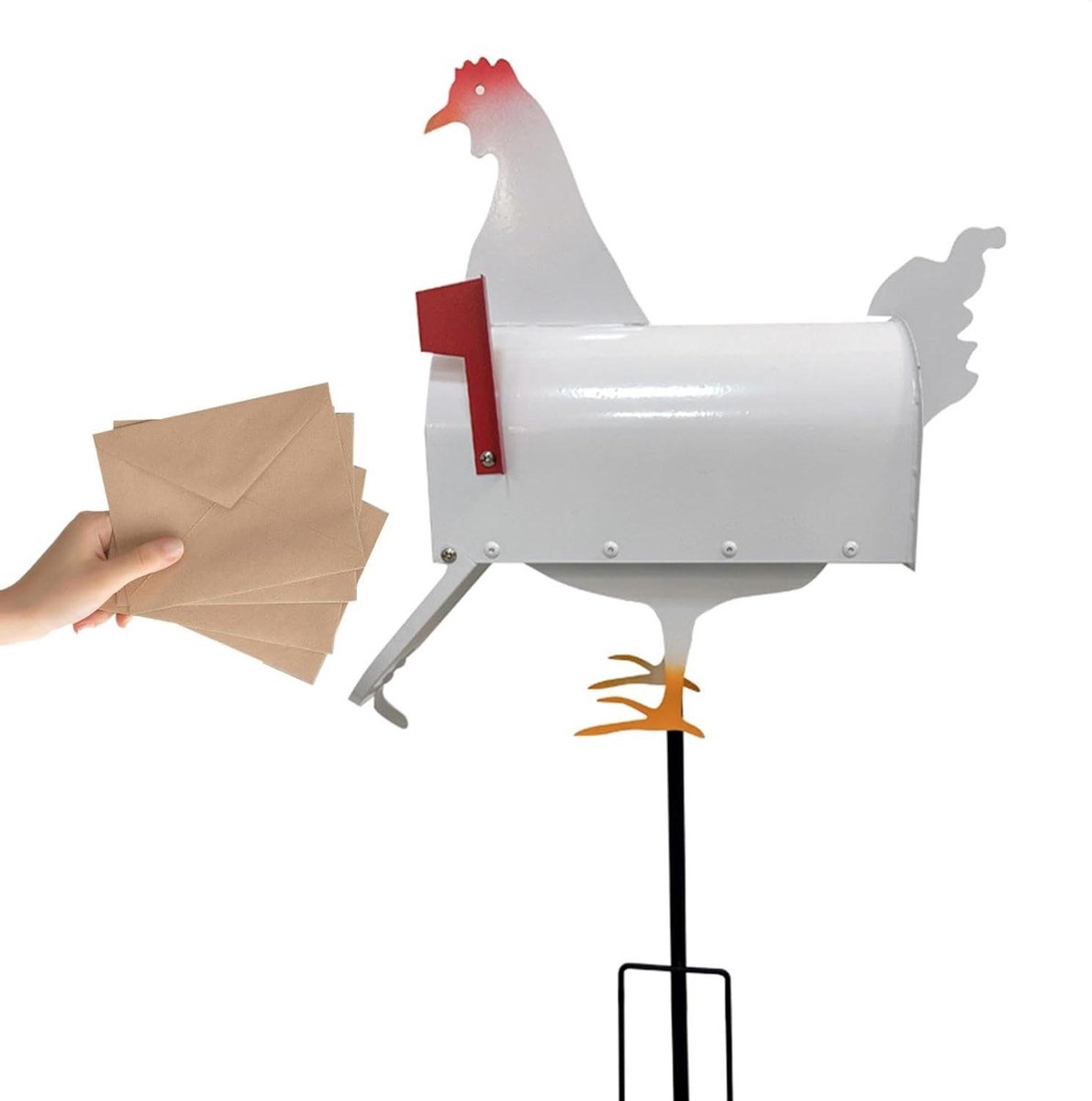Kippen Brievenbus - Brievenbus voor buiten - Post ontvangen - Unieke dierenvorm - 20 x 30 cm - Metaal