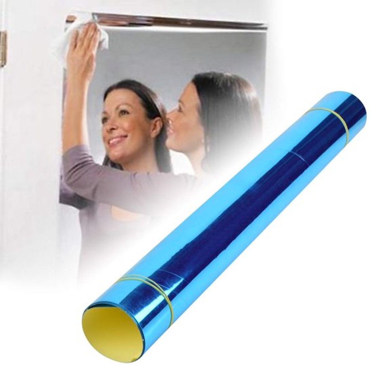 Spiegel Sticker 50x100 cm - Zelfklevend - PVC - Voor Muur/Deur/Raam - Veilig en Milieuvriendelijk - Lichtgewicht 130 g - Spiegelmuursticker