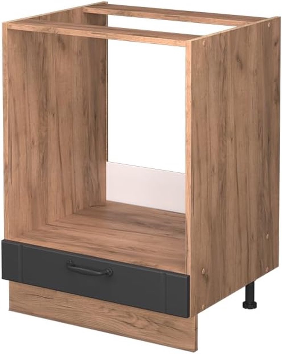Ovenombouwkast - Keukenkast - Keuken Inrichten - Soft-close scharnieren - 60 cm breed - Donkergrijs