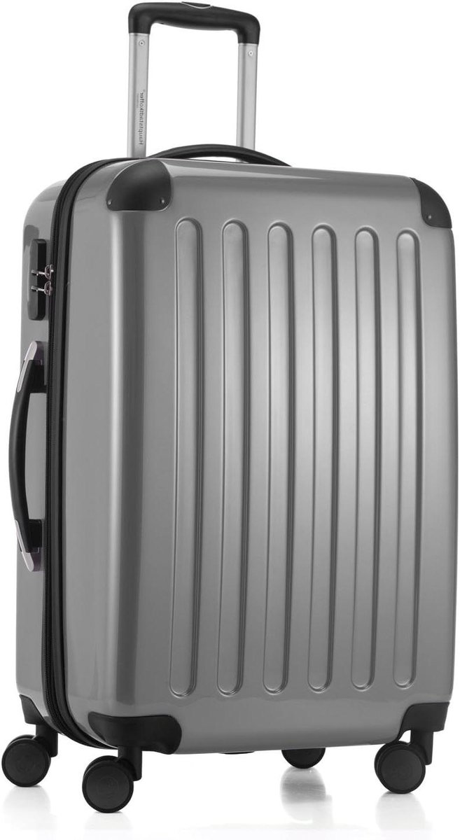 Reiskoffer - Trolley Koffer - Vakantie - Versterkte Hoeken - 65 cm - Zilver