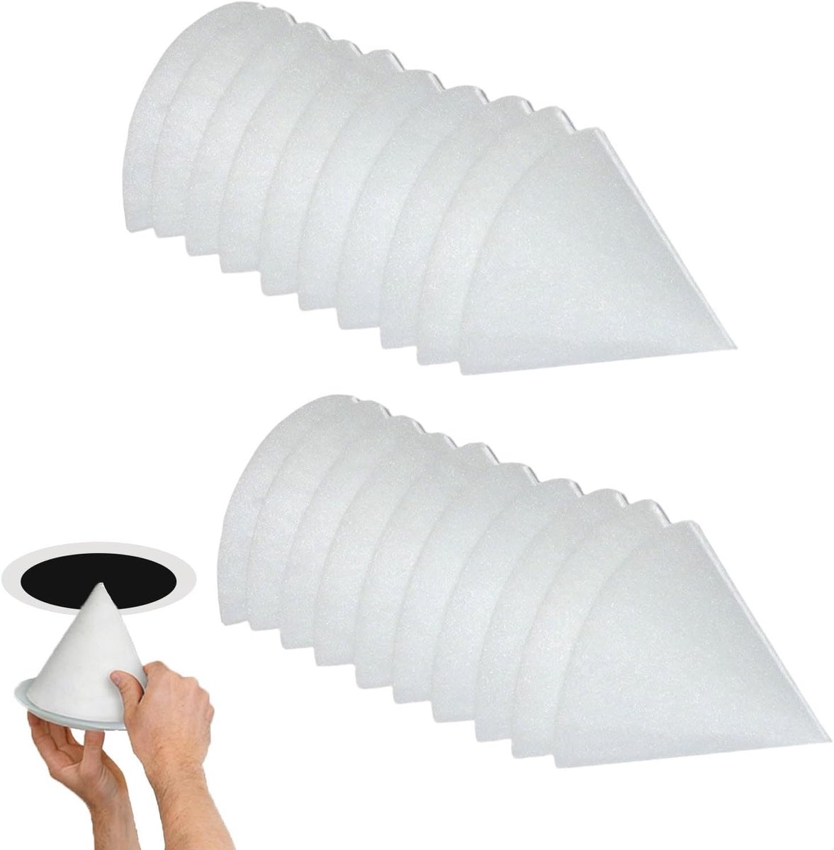 DN 125, 20 stuks G4 filtermatten, 180 mm filter ventilatiesysteem, voor afzuigplaatventielen ventilatiesysteem Tiender, Helios, Maico, Pluggit