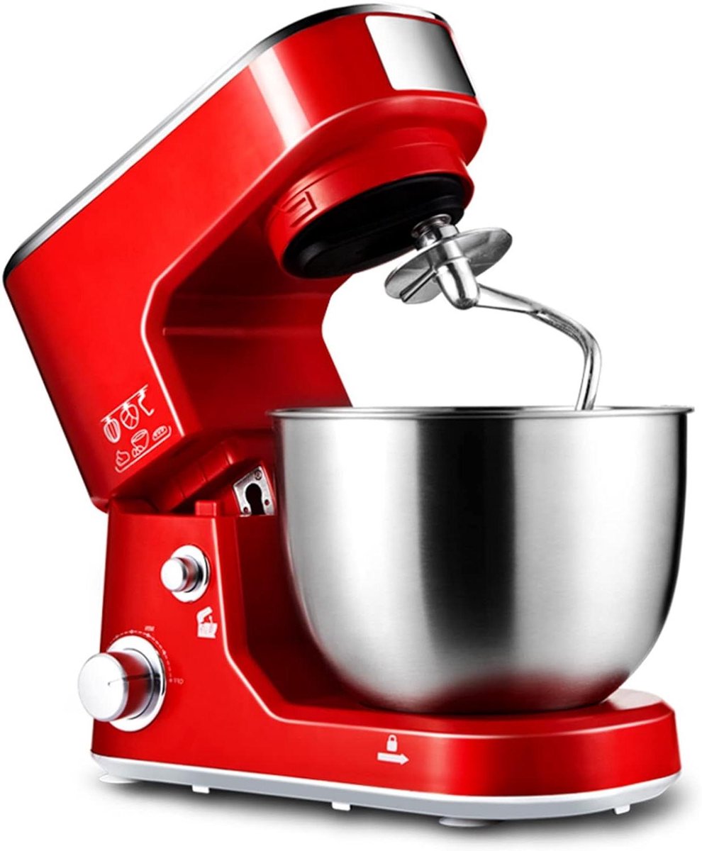 Keukenmachine - Mixer Deegmaker - Bakken Thuis - Krachtige Koper Motor - 5 Liter Kom - Rood