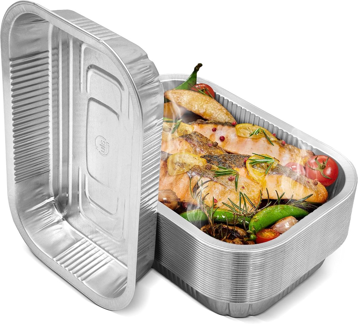 Grill [herbruikbaar] 50 aluminium lekschalen, vetopvangschalen gasgrill | Weber grill accessoires | Alu grillschalen 15x22 cm