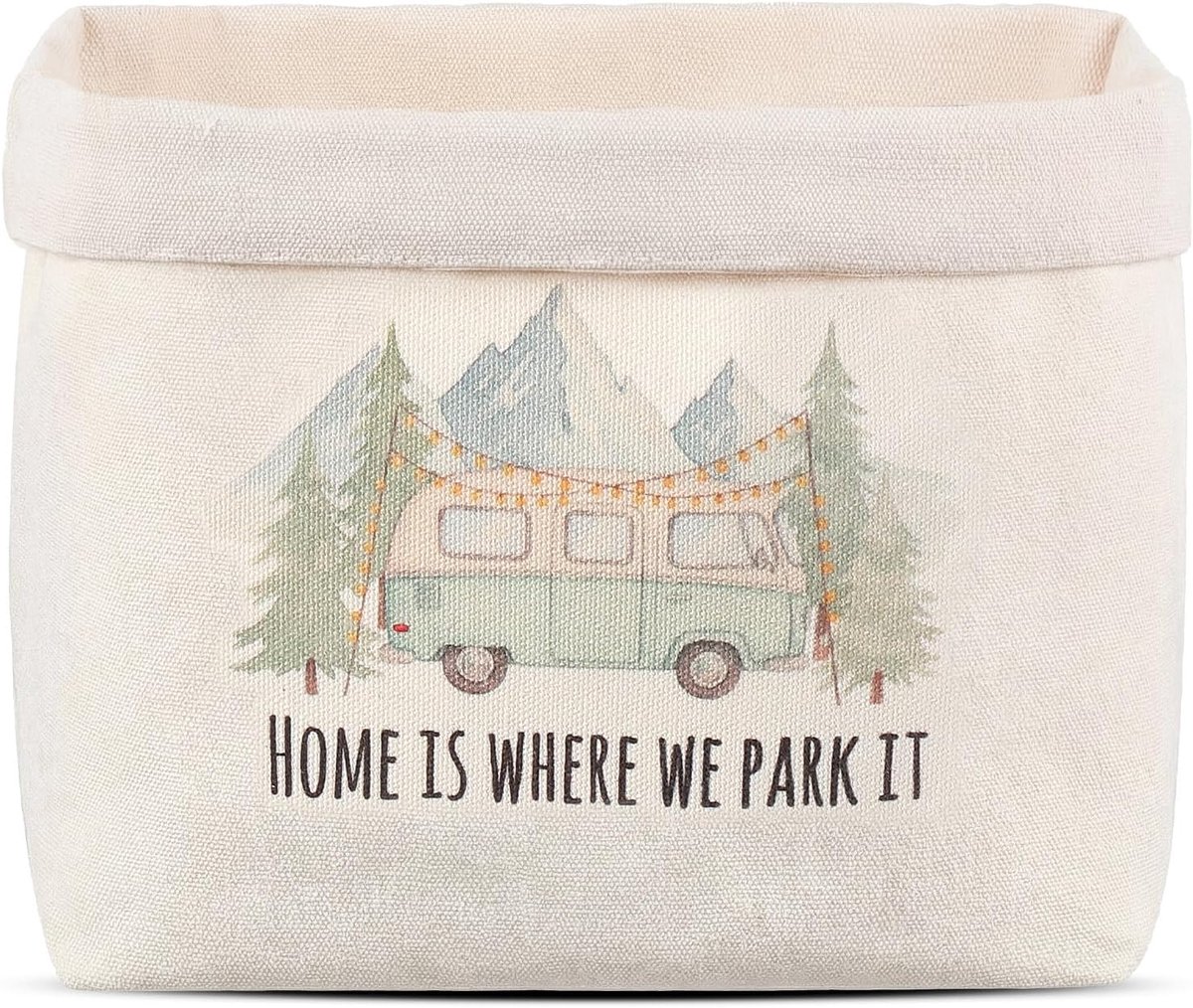 Kampeercadeaus Broodmand Van Stof Cadeau Voor Kampeerders en Camperaars Cadeaumand Broodtas Cadeau-Idee Voor Kampeerliefhebbers Caravanaccessoires Voor Dames en Heren