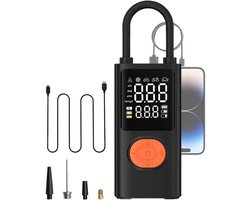 Luchtpomp voor Autobanden - Elektrische bandenpomp - Bandenspanning Controleren - Met Digitale Drukmeter - Compact Ontwerp - Zwart