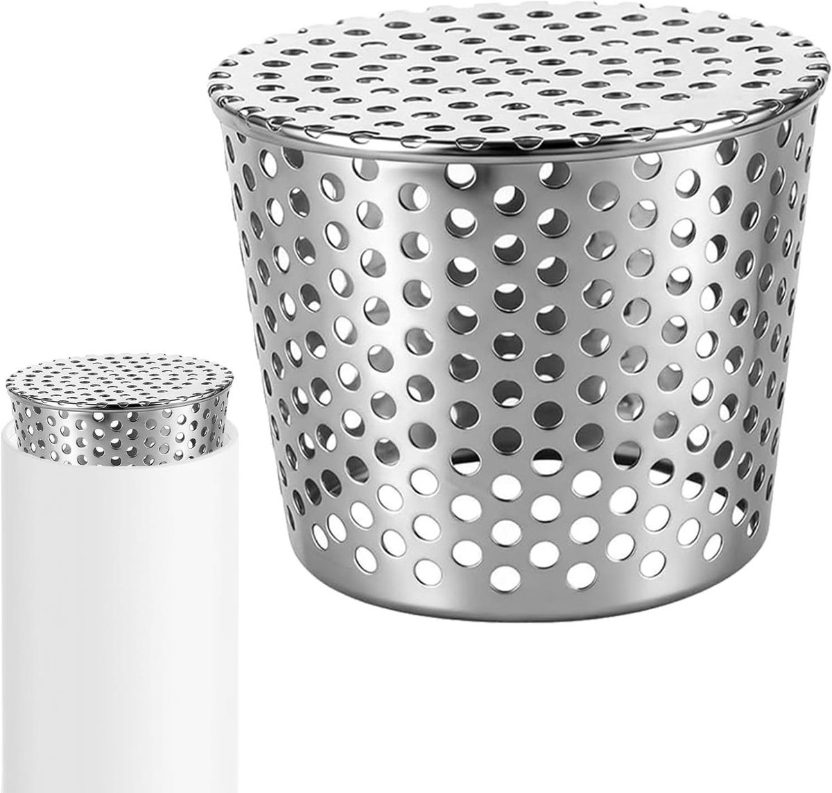 Bladvanger Dakgoot - Gootbeschermer Regenpijp - Voorkom Verstoppingen - Eenvoudige Montage - 90-110 mm - Zilver