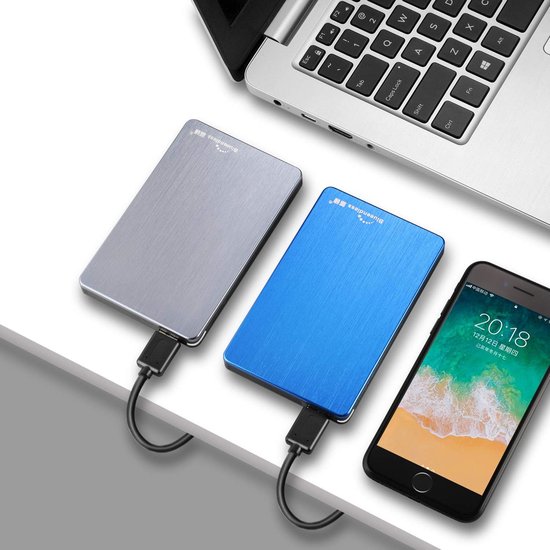 Externe Harde Schijf - Draagbare Opslag - Bestanden Opslaan - Snelle USB 3.0 - 25 inch - Grijs — afbeelding 2