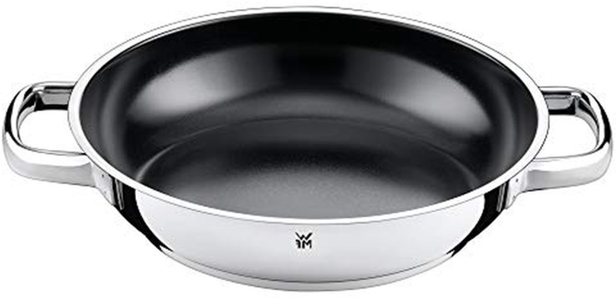 Serveerpan - Koekenpan - Gerechten Bereiden - Keramische Coating - 24 cm - Zilverkleurig