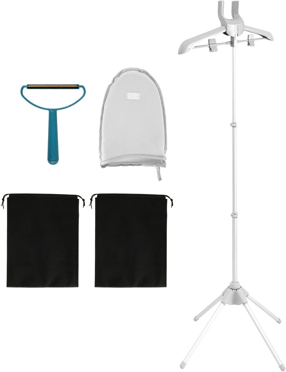 Stoomhanger Kleding - Strijkrek - Kleding Stomen - 360 Graden Rotatie - Verstelbaar 160cm - Grijs