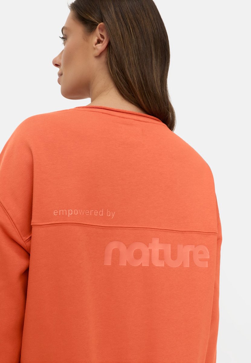 camel active Sweatshirt van katoenmix - Maat womenswear-S - Oranje