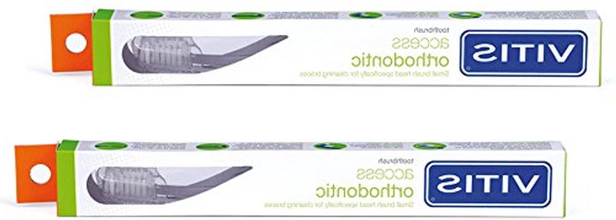 Orthodontische Tandenborstel - Toegang Compact - Beugels Reinigen - Flexibele Hals - 2 Stuks - Blauw