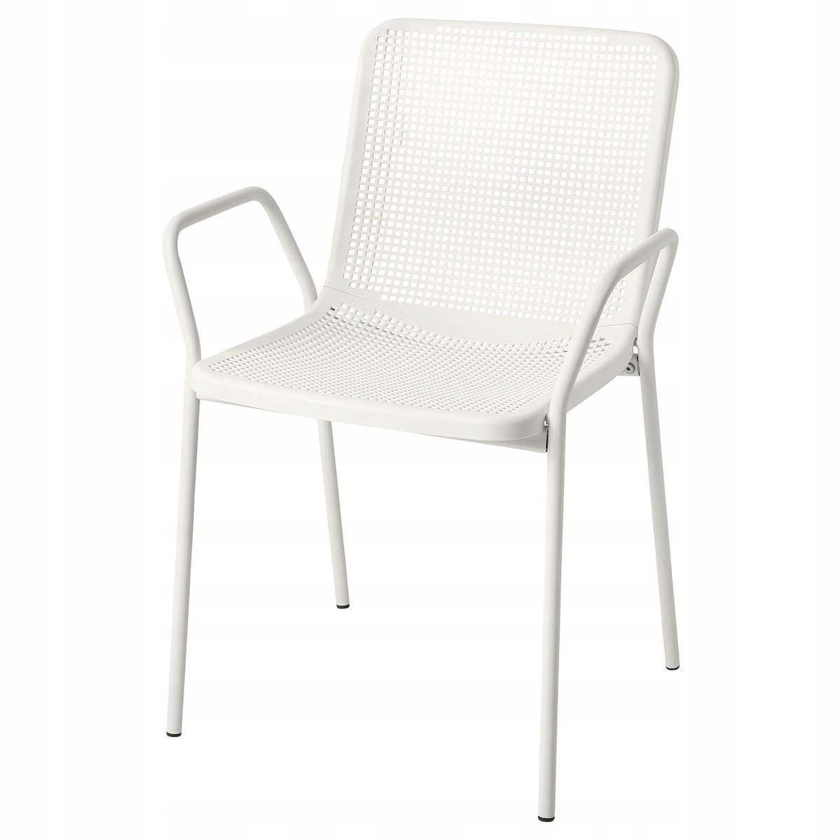 Wit Wit Tuinstoel met Armleuningen - Duurzaam & Comfortabel