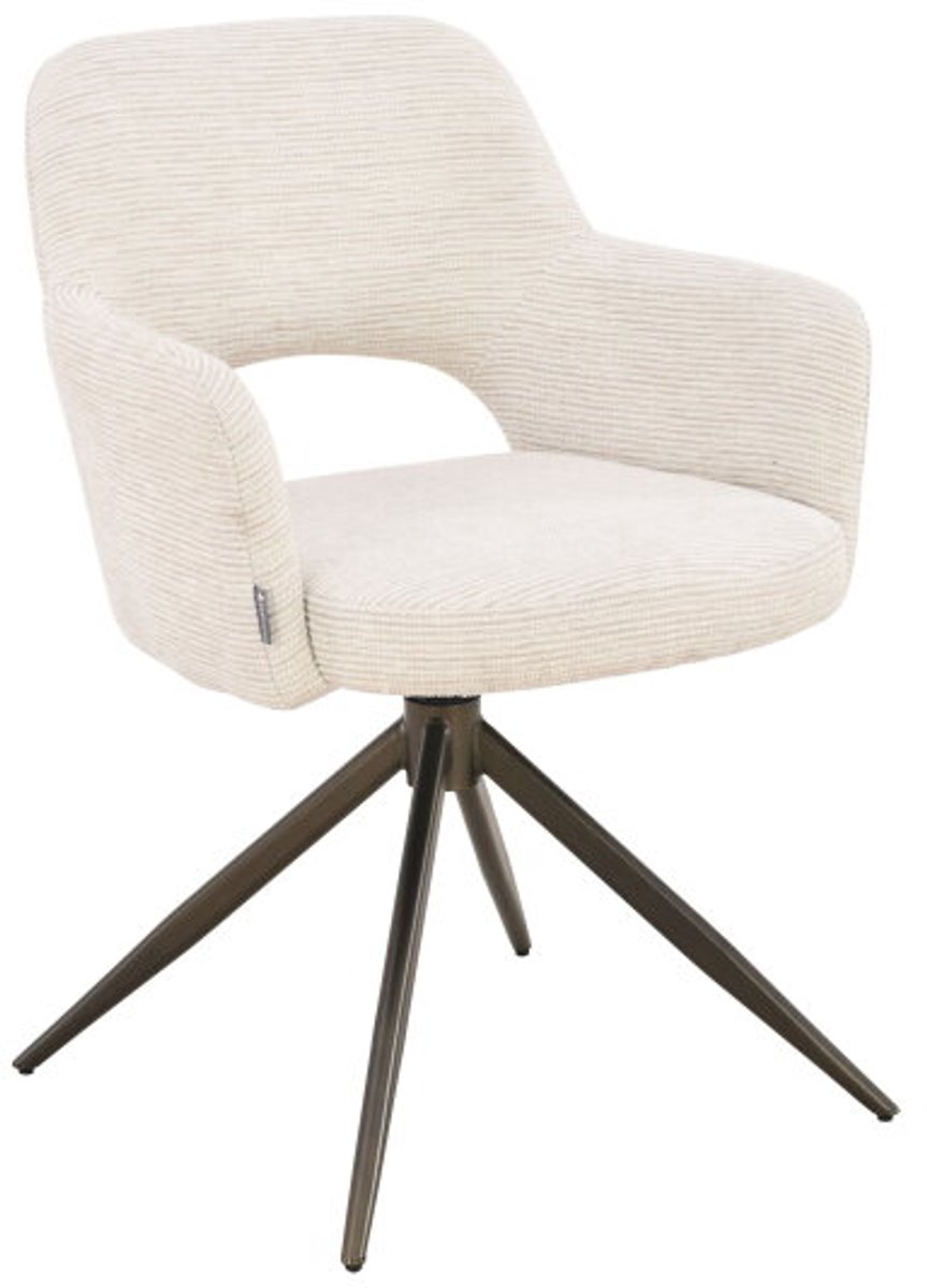 MUST living eetkamerstoel DiCaprio Naturel - anodic brown - draaibaar