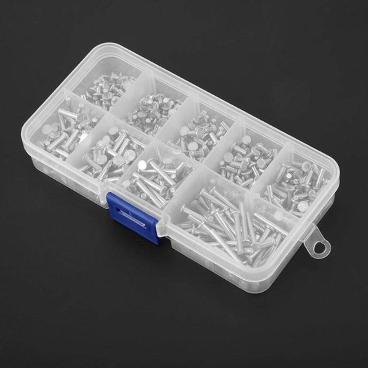 Klinknagels 450 stuks - Platte Kop - Aluminium - M2.5 - 3mm/20mm - Voor Leer - Popnagels