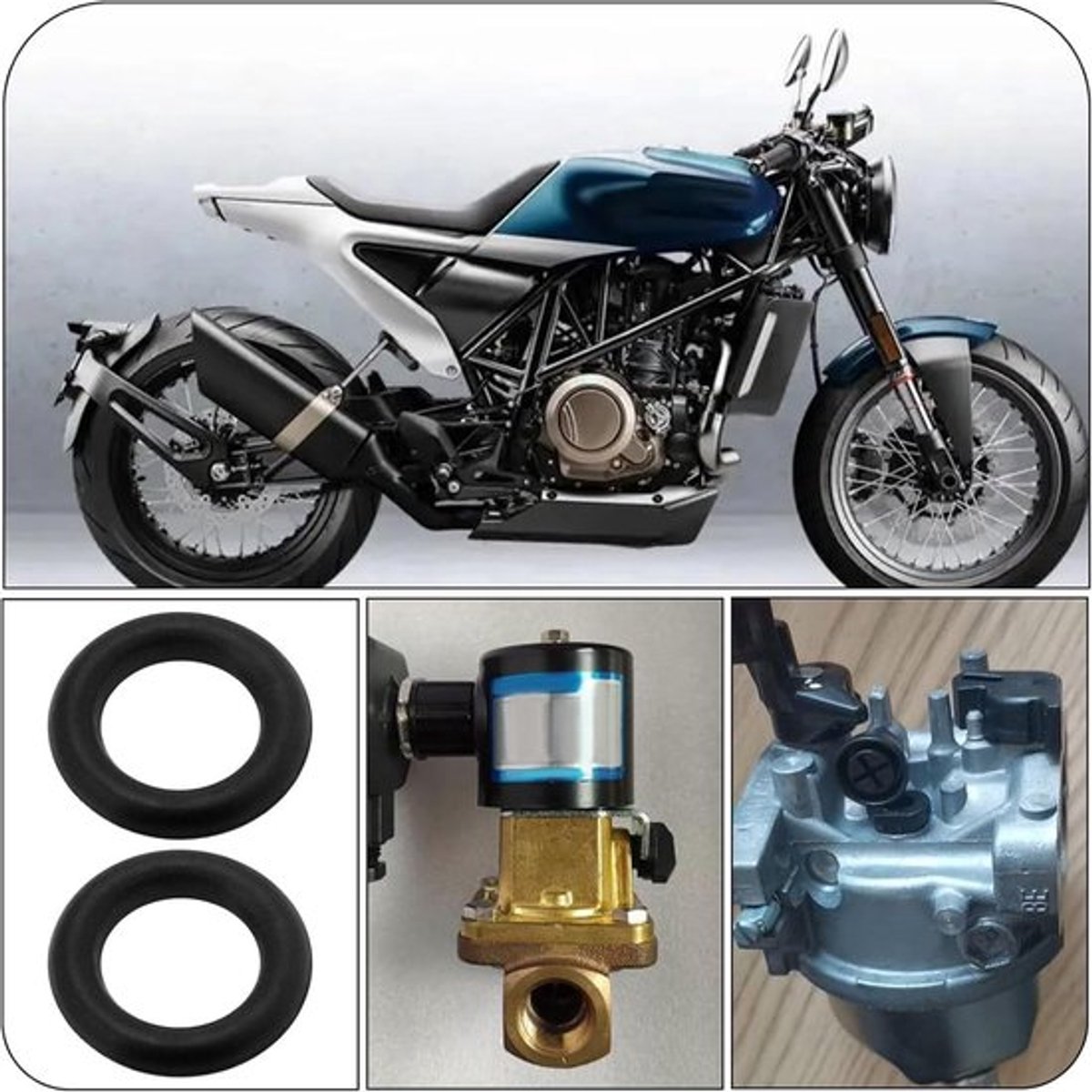 Carburateur Mengen Aanpassing Schroef - Mengen - Rubber O Ring Afdichting - Buitendiameter - 5mm - Dikte - 1mm - Keihin Compatibel - Zwart - Model 10 stuks - Motorfiets-auto-onderdelen