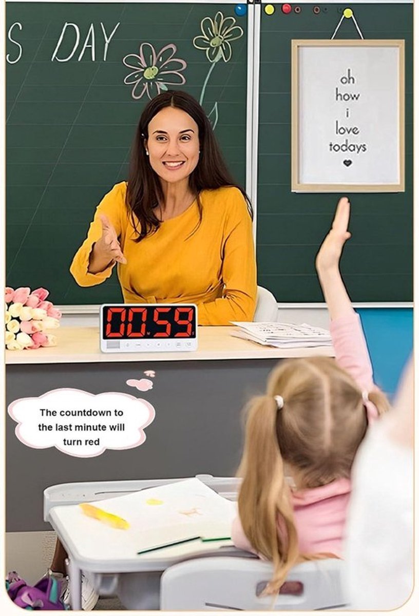 Timer met Groot LED-scherm voor Koken, Studeren, Yoga - Magnetische Achterkant - Countdown en Countup - Multifunctioneel Gebruik