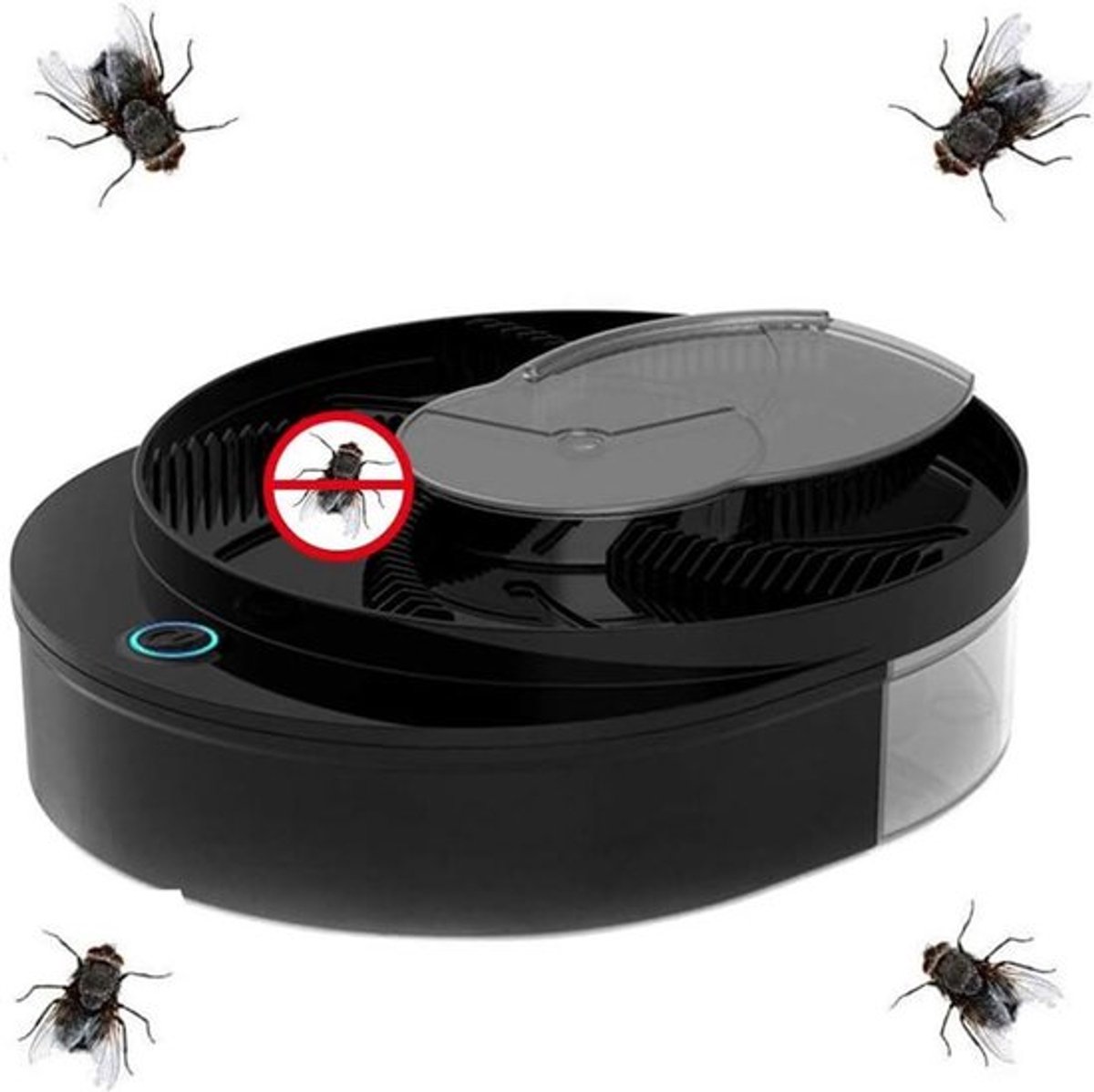 Roterende vliegenval voor thuis en buiten, USB-aangedreven, automatische insectenval.