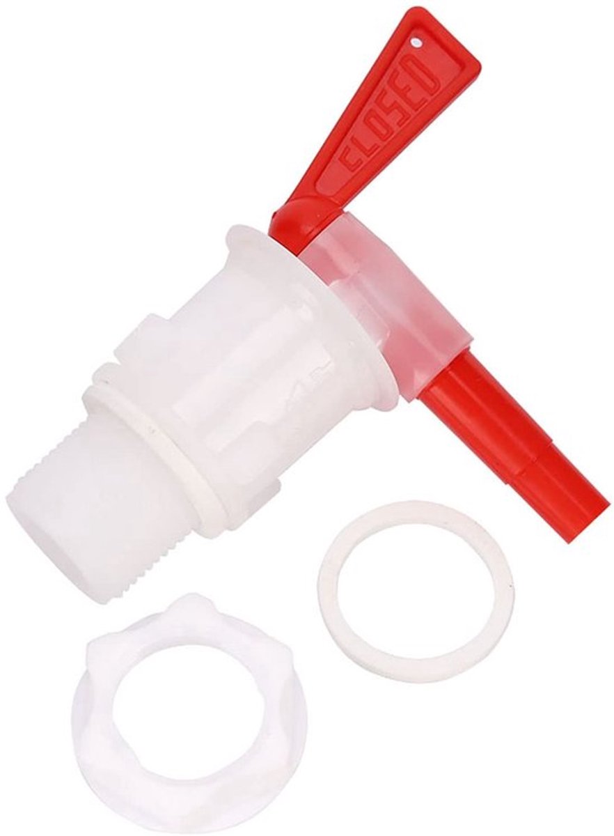 Bottelkraan Plastic - Tap voor Thuisbrouwerij - Demontabel - Geschikt voor 5/16" en 3/8" Slangen - Hoogte 10cm - Veilig voor Dranken