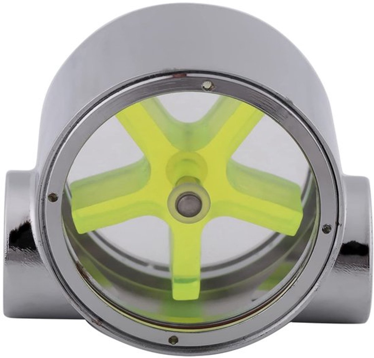 Waterflowindicator met Groene Impeller - Waterkoelsystemen - Overzicht Waterstroom - Decoratie - G1/4 Draad - 57 Gram - Waterflowmeter
