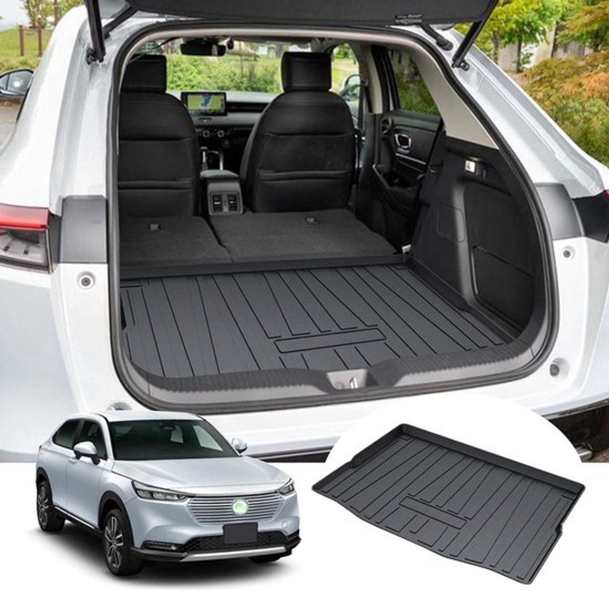 Trunk Mat voor Honda HR-V 2022-2026, Rubber Anti-slip Mat, TPE All-Weather Bescherming, 3D Scanner Accessoires voor HR-V 2025
