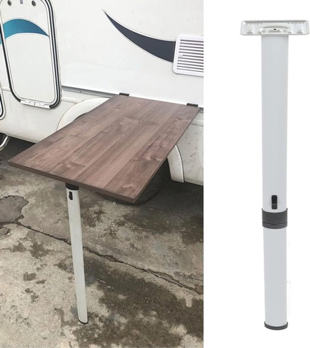 Verstelbare Tafelpoten voor Campers - 730mm Vouwbare Tafelpoten van Aluminium Leggen voor Caravan en Buitenactiviteiten