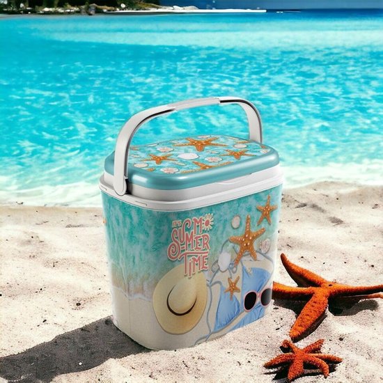 Grote Koelbox - Geïsoleerde Reisbox - Buiten Activiteiten - Lichtgewicht Met Handvat - 27 Liter Capaciteit - Zomer Strand — afbeelding 2