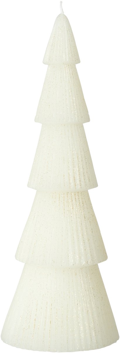 J-Line Dennenboomkaars - paraffine - gebroken wit - large