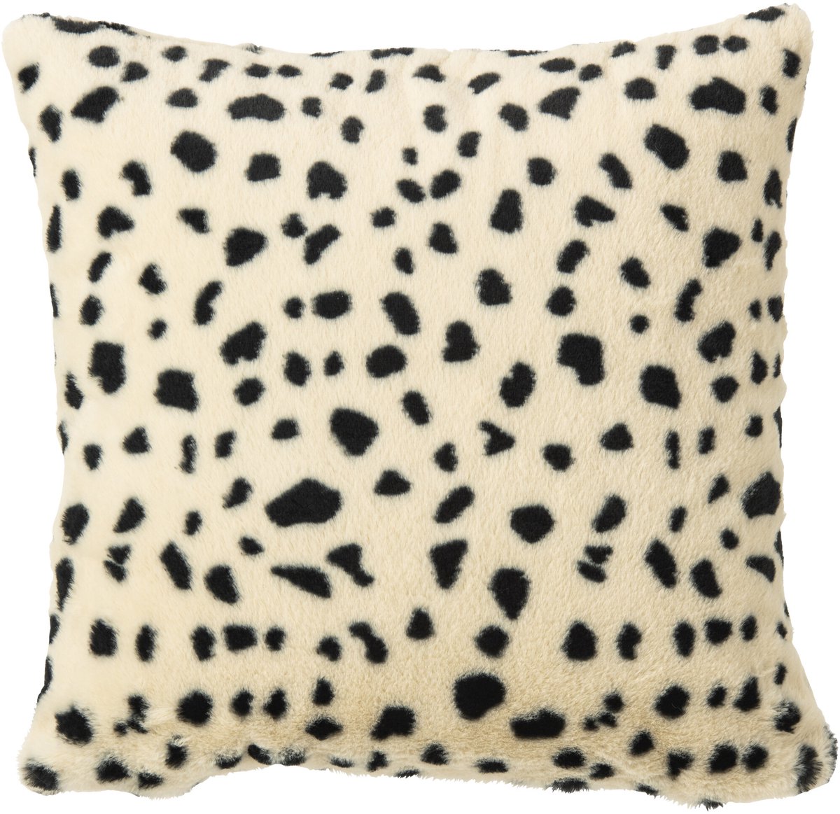 J-Line Kussen met dalmatiërmotief - polyester - wit/zwart