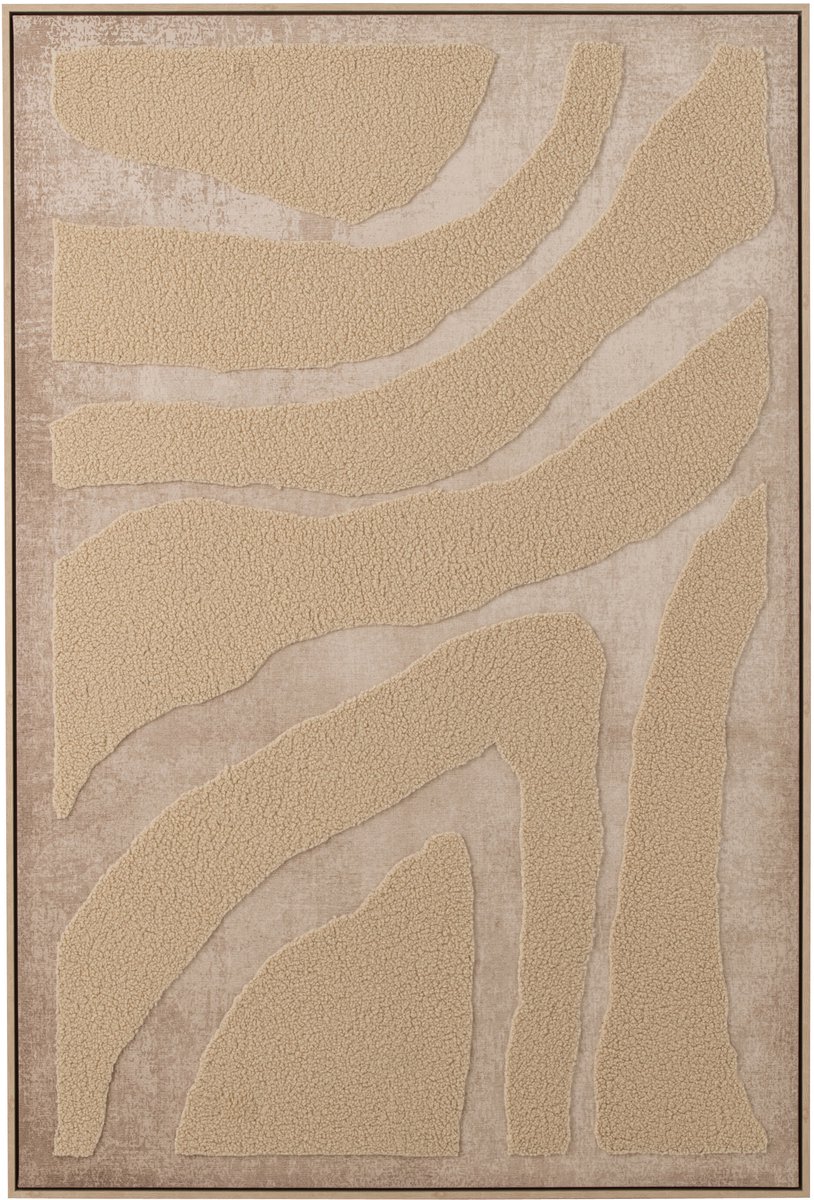 J-Line Schilderij Wool - polystyreen - beige
