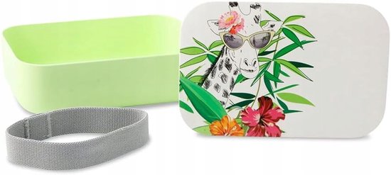 GREENBOX PLA lunchbox met giraf, broodtrommel met deksel van GREENBOX — afbeelding 4
