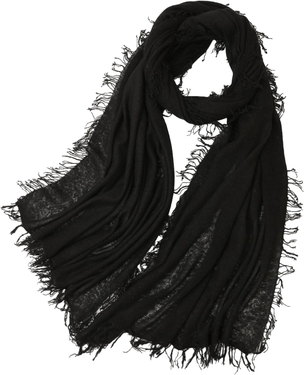 200 × 70 cm van 100% kasjmier – ultrazacht, wolklicht, kasjmier sjaal met franjes voor dames