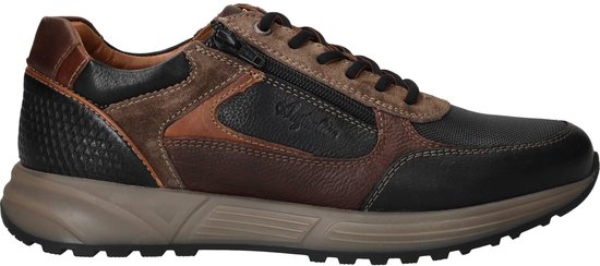 Australian Hawker Width Zwart Schoenen met Veter en Rits