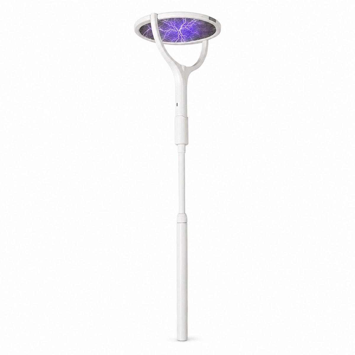 Elektrische Vliegenmepper 4000V - Telescopische Insectenmepper met Draaibare Kop en UV Muggenlamp - Oplaadbare 2-in-1 Muggendoder