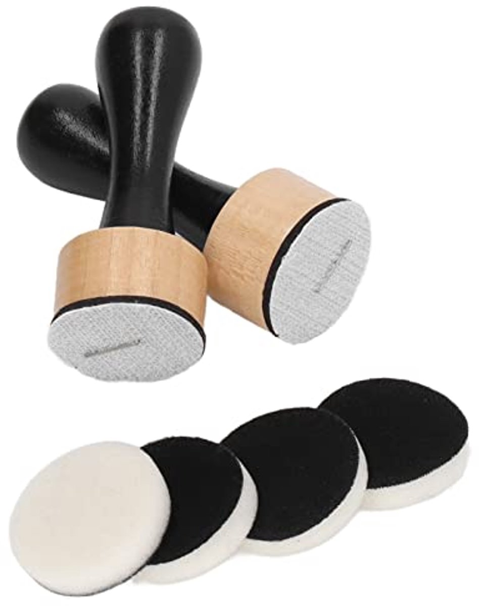 Blending Tool Set, Ronde Applicator met 2 Handvatten en 4 Sponzen voor Tekenen en Verontrustende Effecten
