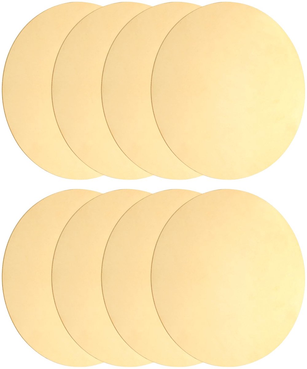 Messing platen, 0,02 inch dikte x 2,36 inch diameter ronde plaat H62 messing plaat voor knutselen, snijden, stempelen, doe-het-zelf handwerk, modellen, reparaties, geel
