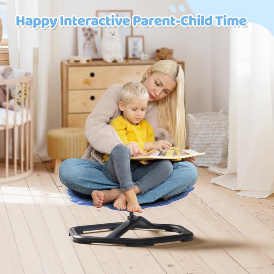 Sensorische Stoel - Draaistoel Kinderen - Coördinatie Training - 360 Graden Rotatie - 50 x 53 cm - Hemelsblauw — afbeelding 3