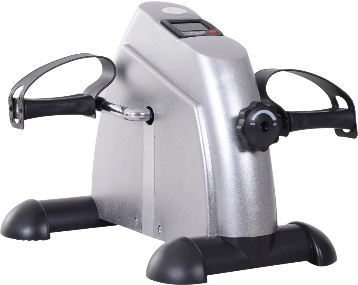 Mini Hometrainer – Pedal Trainer met LCD Display – Zilver