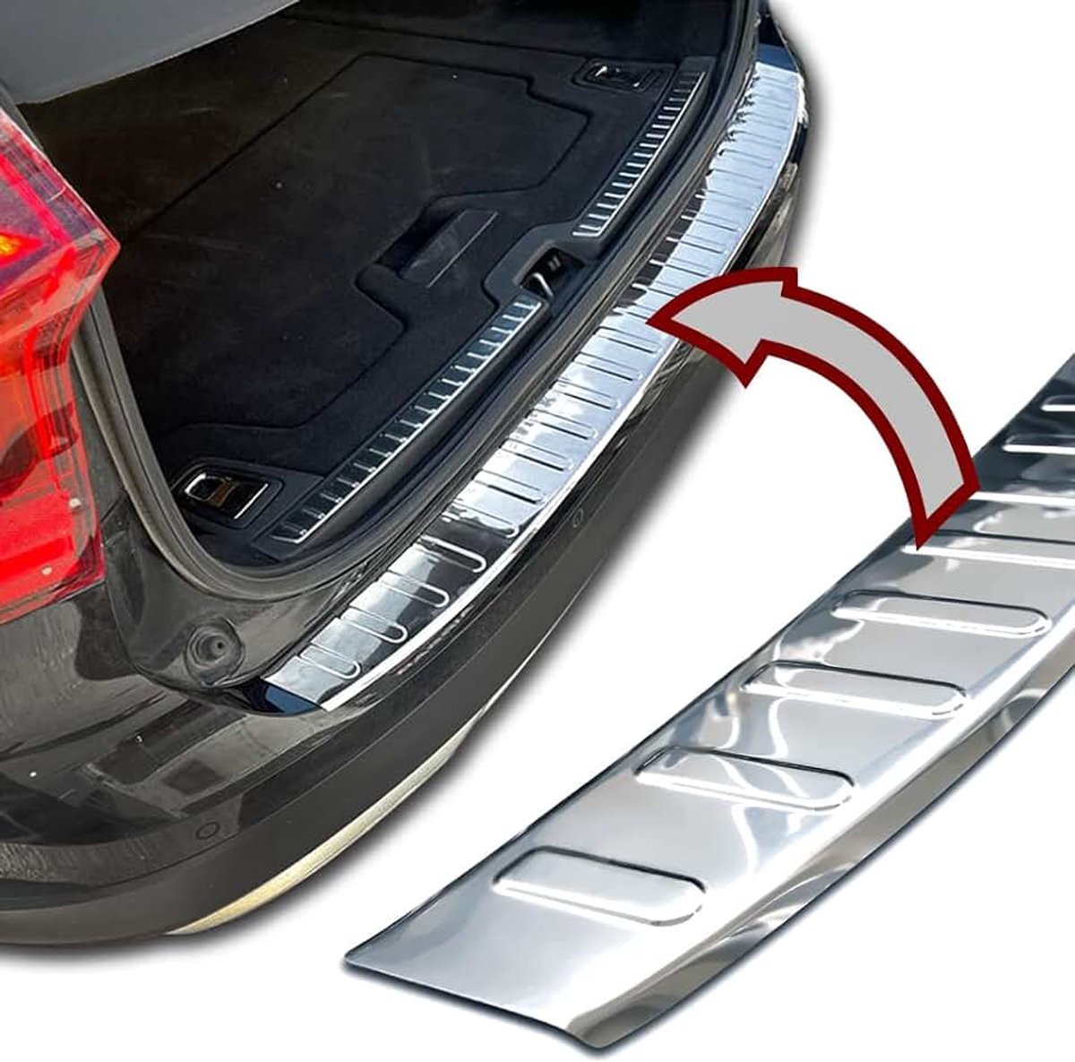 Roestvrij staal, chroom, compatibel met VOLVO V90 + V90 Cross Country, BJ vanaf 2016, premium kwaliteit van RECAMBO