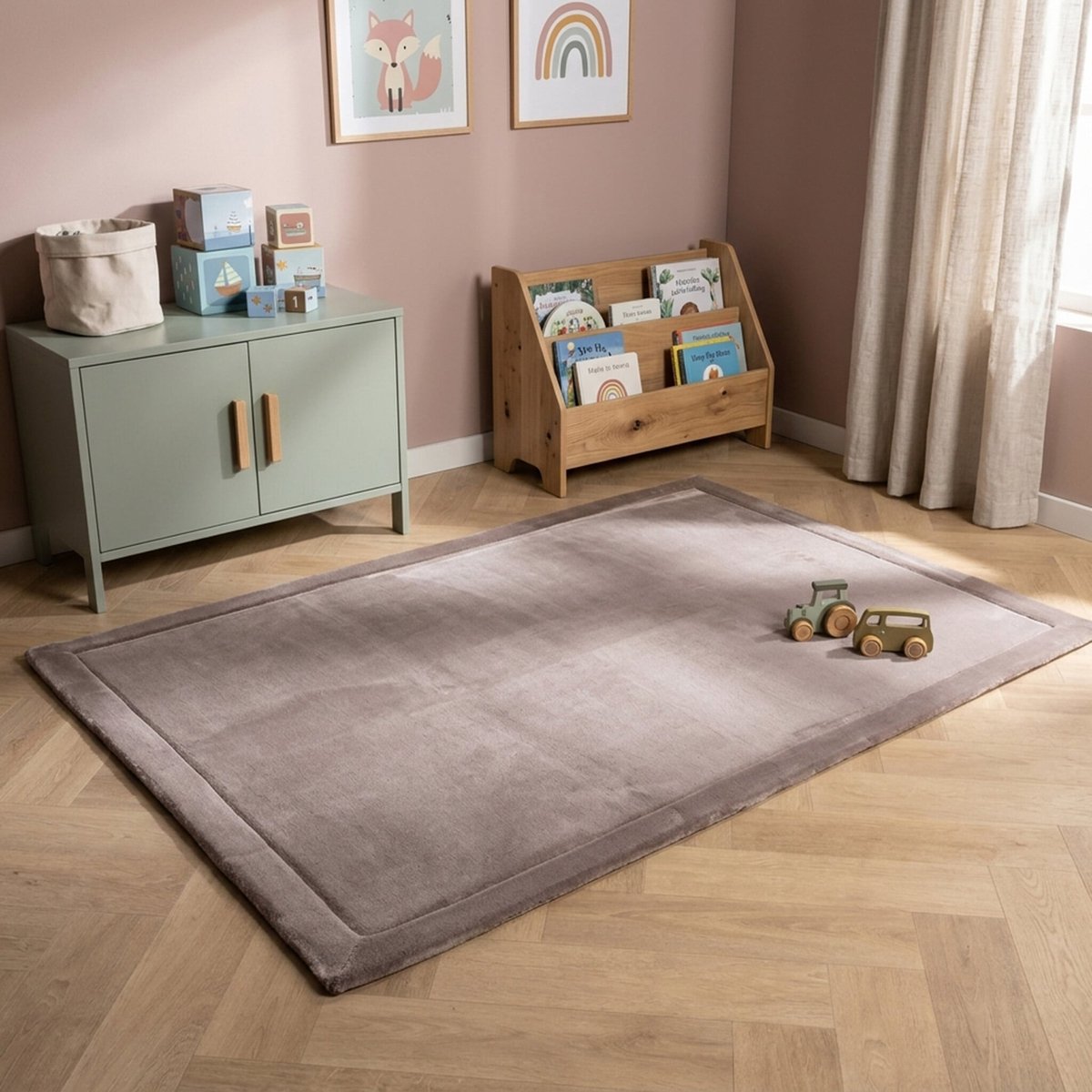Little Olly Wasbare speelmat - Jip Taupe - 80x150cm