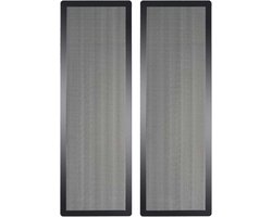 360 mm x 120 mm computer behuizing ventilator stoffilter pc mesh filter cover grills met magnetisch frame, zwarte kleur (2 stuks)