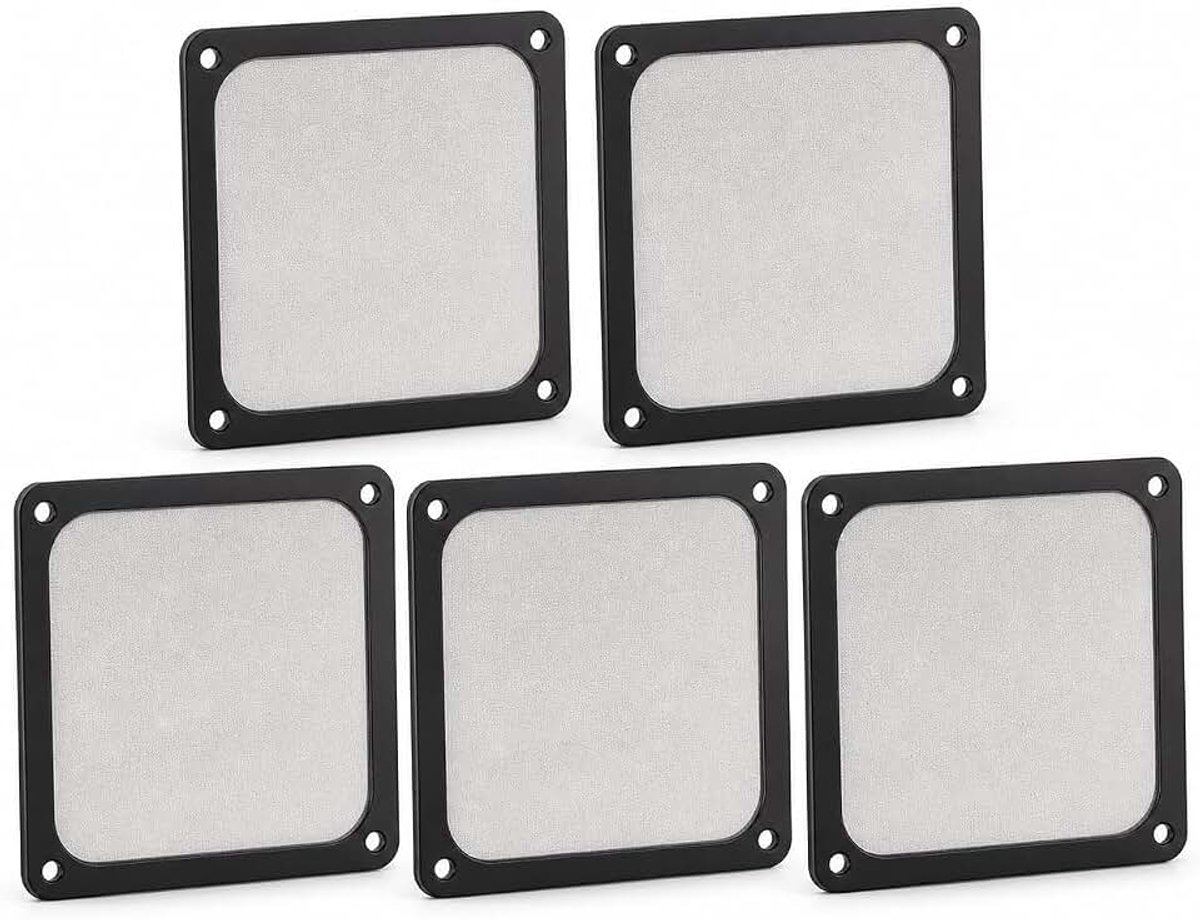 140 Mm X 140 Mm Pc-behuizing Stofgaasfilter, Stofdichte Magnetische Stoffilterafdekking, Pc-gaasgrill met Magnetische Framestrip Computerkoeler Ventilator Stoffilter voor (BLACK)