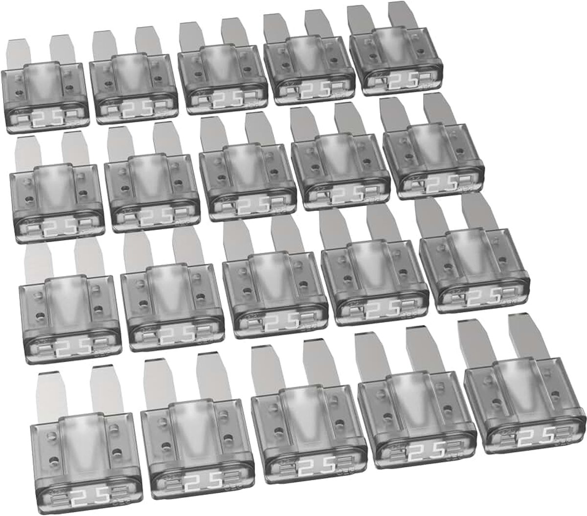 Platte steekzekeringen MikrOTO II 5 - 30 A selectie: 25 A wit, 20 stuks